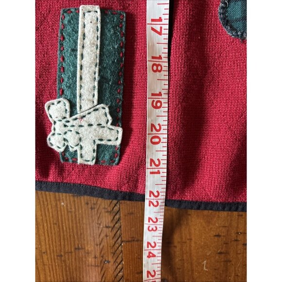 Woolrich Red Christmas Vest Zip Front Size Large See Pics For Measurements - Picture 6 of 6